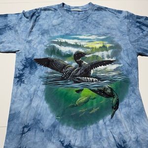 Vintage mountain duck t-shirt xl blue tie dye style